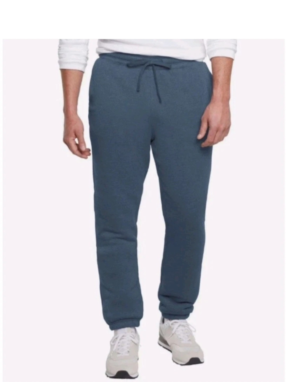 Eddie Bauer Men's XL Faux Shearling Lined Jogger Pants Blue .
